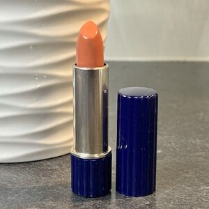 Vintage Estée Lauder All Day Lipstick NECTAR DISCONTINUED Blue Ribbed Tube